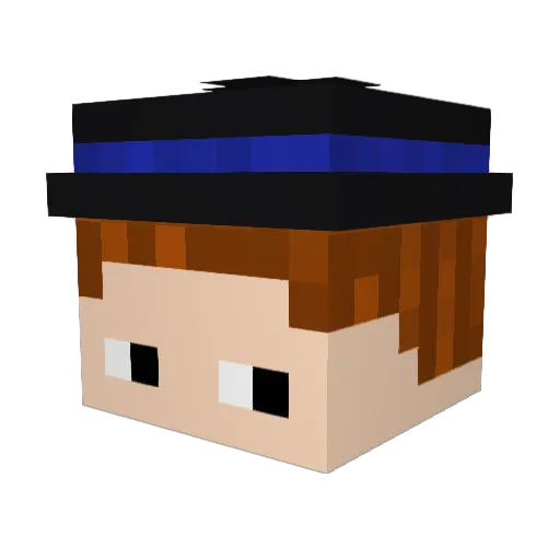 Minolom Minecraft avatar head, 3D render