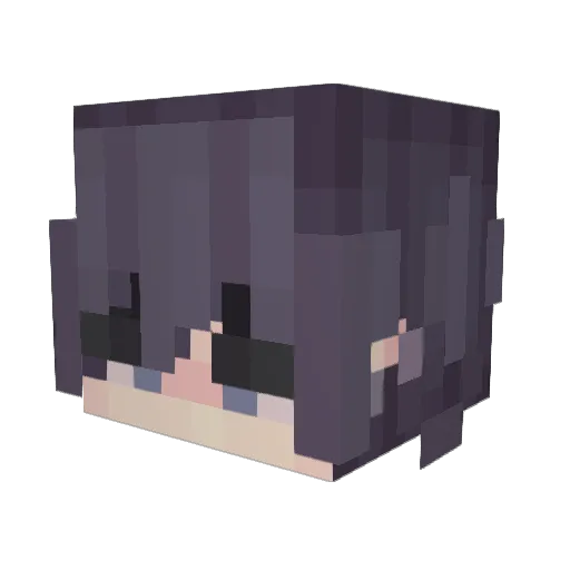 Minomaki Minecraft avatar head, 3D render