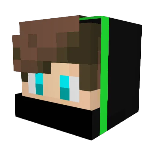 MinorGiant Minecraft avatar head, 3D render
