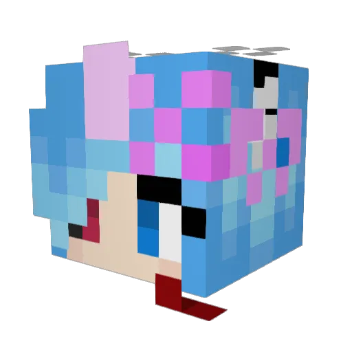 MinorMiner01 Minecraft avatar head, 3D render