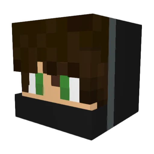 MinoralVGame Minecraft avatar head, 3D render