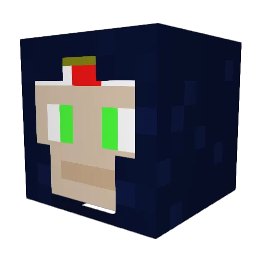 Minorek Minecraft avatar head, 3D render