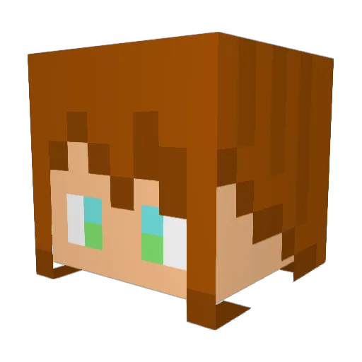 Minori0508 Minecraft avatar head, 3D render