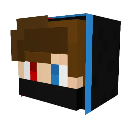 Minorrrrrrrrrrrr Minecraft avatar head, 3D render