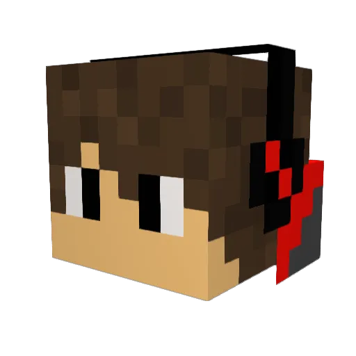 Minorscotty Minecraft avatar head, 3D render