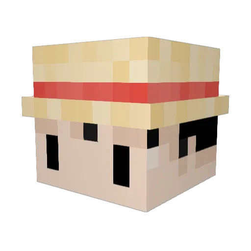 MinoruSuzuki Minecraft avatar head, 3D render
