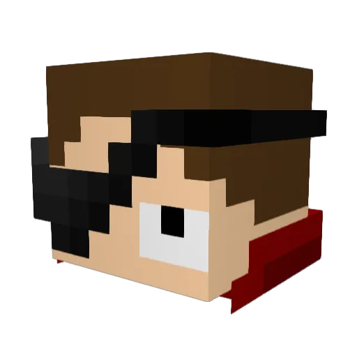 Minos765 Minecraft avatar head, 3D render