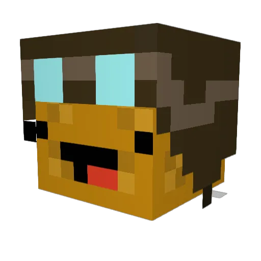 Minoshiii Minecraft avatar head, 3D render