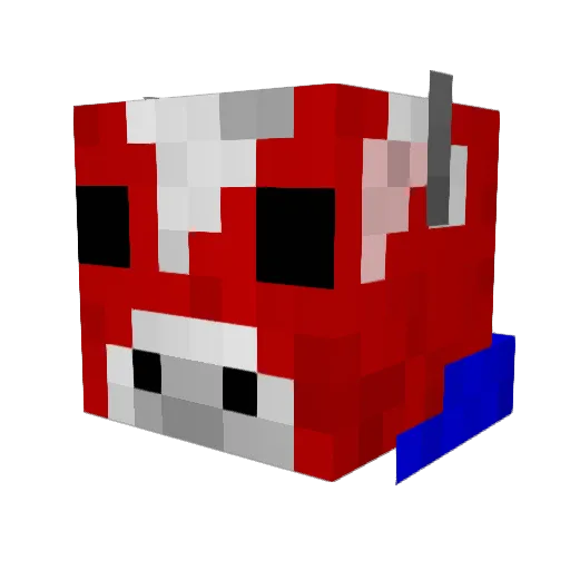 Minotaur____Man Minecraft avatar head, 3D render