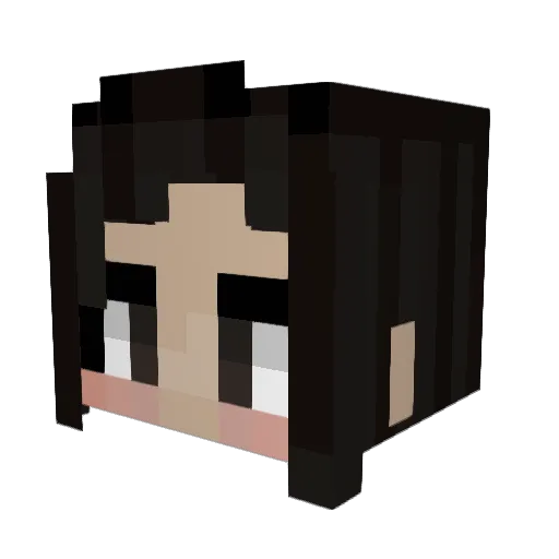 Minou1915 Minecraft avatar head, 3D render