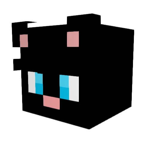 MinouMinou Minecraft avatar head, 3D render
