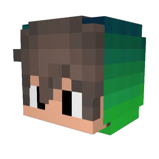 Minousch2007 Minecraft avatar head, 3D render