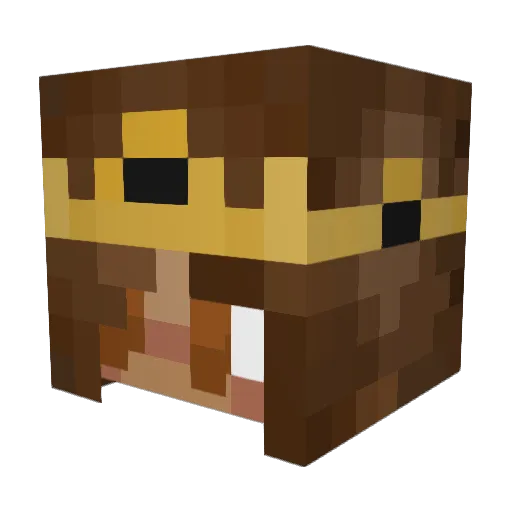 Minouyi Minecraft avatar head, 3D render