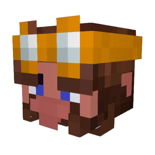 Minoxsta Minecraft avatar head, 3D render