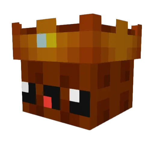 Minpex Minecraft avatar head, 3D render