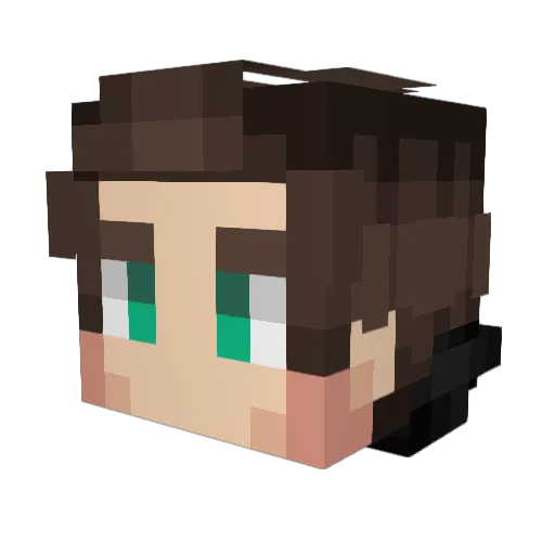 Minray Minecraft avatar head, 3D render