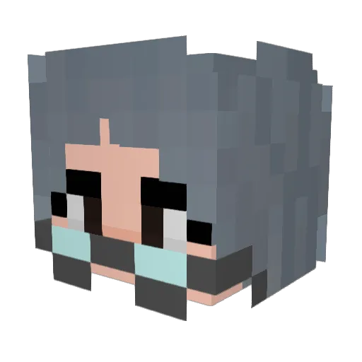 Minseungam Minecraft avatar head, 3D render