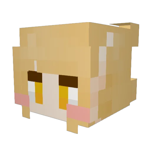 Minsom Minecraft avatar head, 3D render