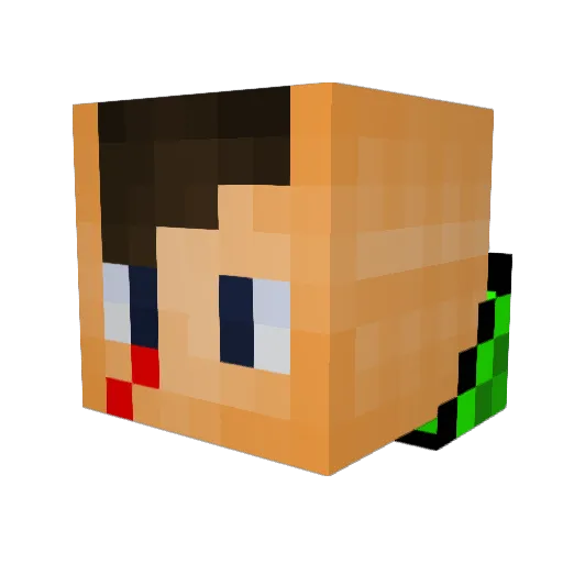 Minspace Minecraft avatar head, 3D render