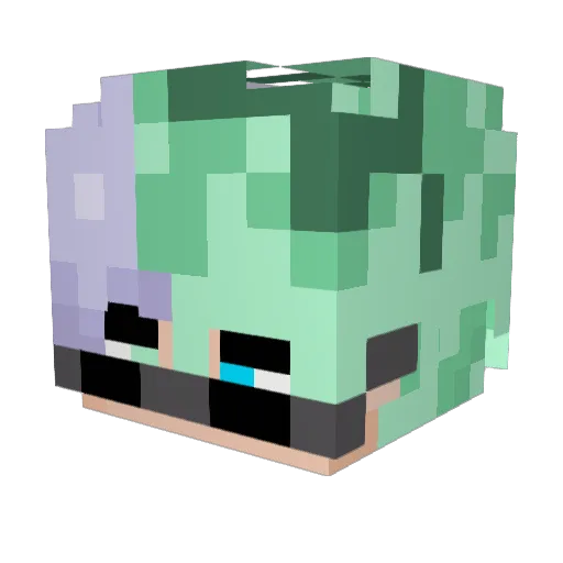 MintAlto Minecraft avatar head, 3D render