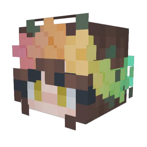 MintBlaze318 Minecraft avatar head, 3D render