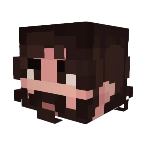 MintBlock13 Minecraft avatar head, 3D render