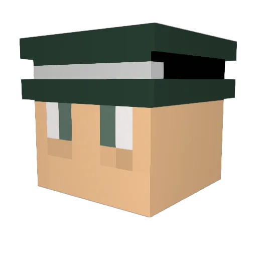 MintCigarette Minecraft avatar head, 3D render