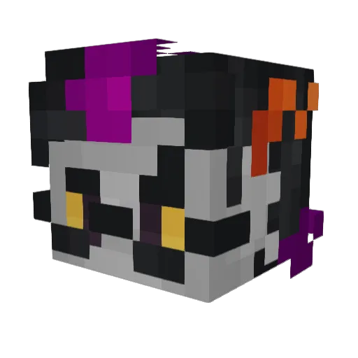 MintDemon Minecraft avatar head, 3D render