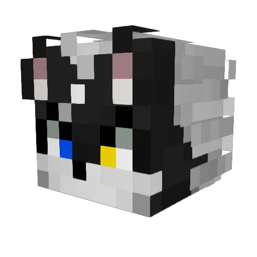 MintEye Minecraft avatar head, 3D render