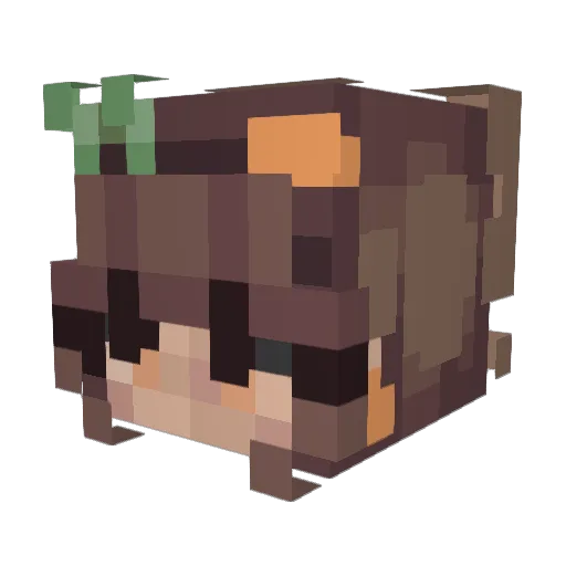 MintFountain Minecraft avatar head, 3D render