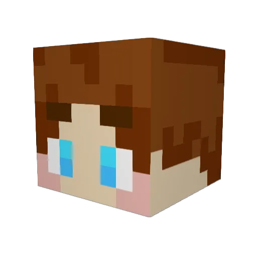 MintGreen23 Minecraft avatar head, 3D render
