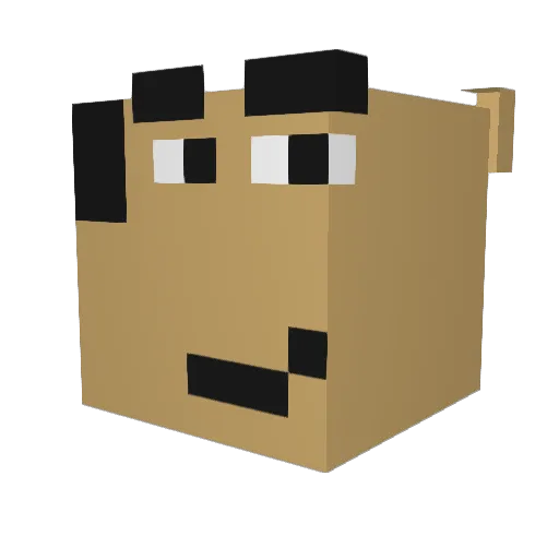 MintGreeny Minecraft avatar head, 3D render