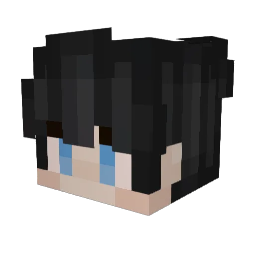MintHue Minecraft avatar head, 3D render