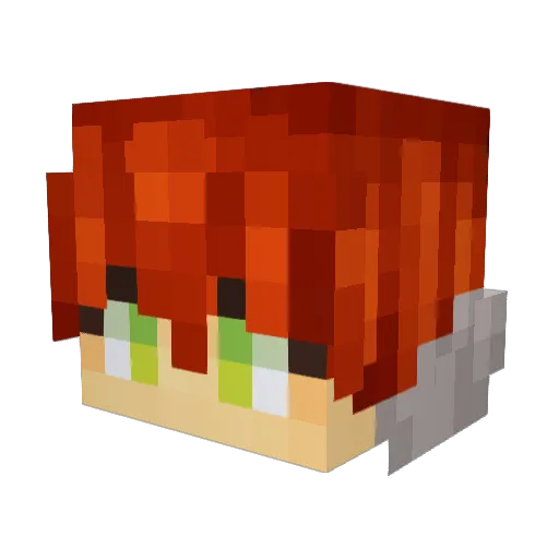 MintLeaf1582 Minecraft avatar head, 3D render