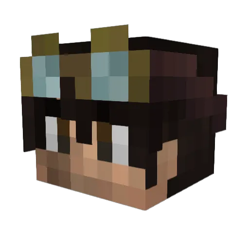 MintLightning Minecraft avatar head, 3D render