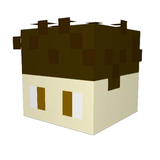 MintMat Minecraft avatar head, 3D render
