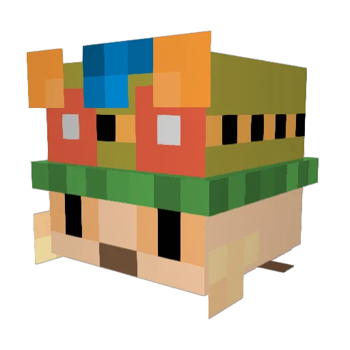 MintMustard Minecraft avatar head, 3D render
