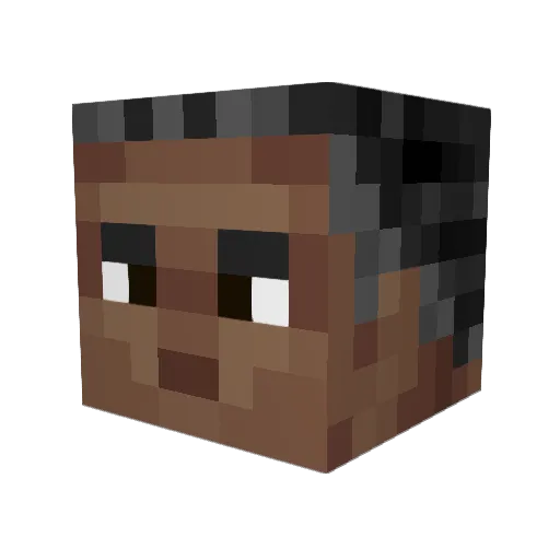 MintPasta Minecraft avatar head, 3D render