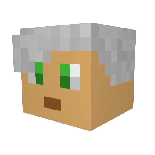 MintRX Minecraft avatar head, 3D render
