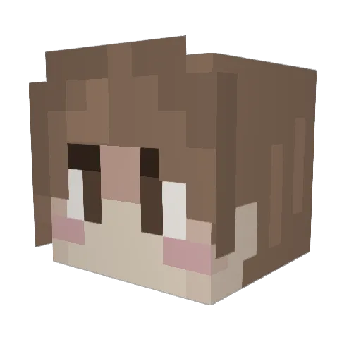 MintRaven Minecraft avatar head, 3D render