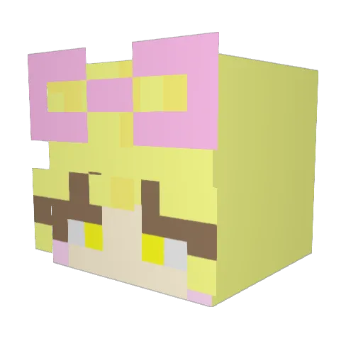 MintSteak461825 Minecraft avatar head, 3D render