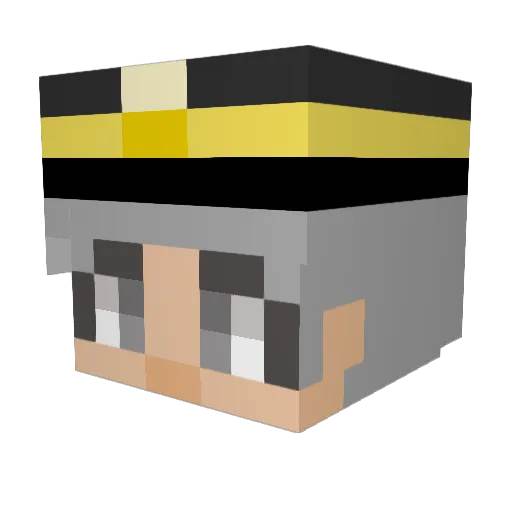 MintZza Minecraft avatar head, 3D render