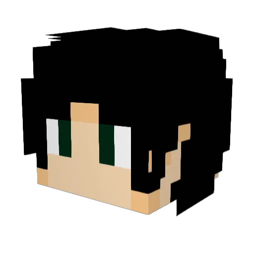 Mint_B_ Minecraft avatar head, 3D render