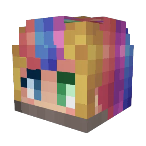 Mint_LOL Minecraft avatar head, 3D render