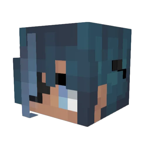 Mintanii Minecraft avatar head, 3D render
