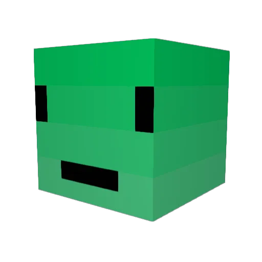 Mintblade Minecraft avatar head, 3D render