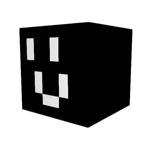 Minted Minecraft avatar head, 3D render