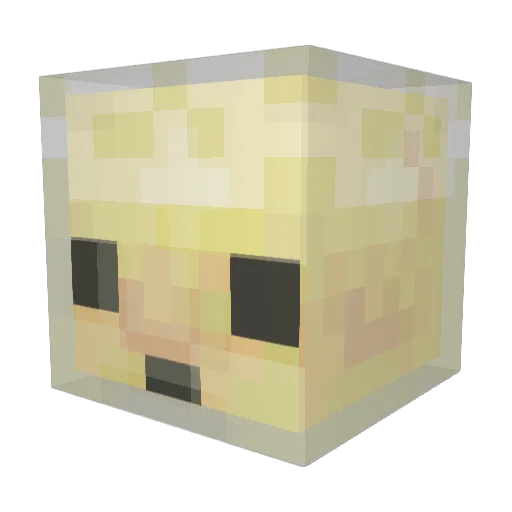 MintedGray Minecraft avatar head, 3D render