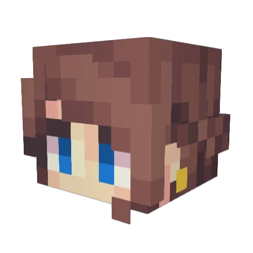 Mintflavors Minecraft avatar head, 3D render