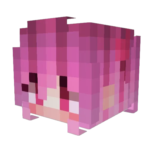 Mintices Minecraft avatar head, 3D render